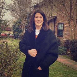 Calvin Klein Suede Shearling Coat Vintage M Black